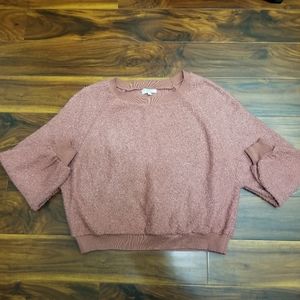 Warm & Cozy Lifestyle Womens Pullover Textured Long Sleeve Top
